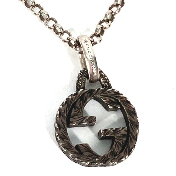 Gucci Arabesque Accessories Pendant Chain Necklace Silver - Picture 1 of 8